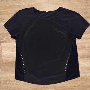 Lululemon Lightweight Stretch Run Short Sleeve Shirt Black Size 8